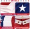 4Pack 3x6 FT American Pleated Fan Flag, USA Patriotic Half Fan Bunting Flag